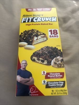 Chef Robert Irvine's FITCRUNCH High Protein Baked Bars, Variety Pack, 1.62 oz.