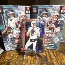 Topps Chrome 2025 Jake Browning Bengals NFL Card #63 Leather Refractor