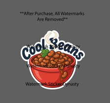 Cool Beans Sticker Waterproof Decal Food Quote Saying Funny Humor Gift New