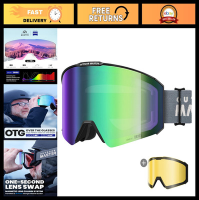 OTG Snowboard Goggles with Anti-Fog, Magnetic Lens, Outdoor Ski Goggles