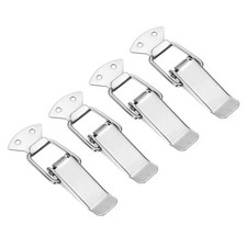 4 Pcs 1 Inch Cold-rolled Steel Spring Loaded Toggle Latch, Silver