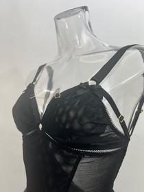 Bordelle black mesh body 