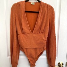 Women's Orange Bodysuit