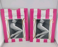 Two Victoria s Secret Lasting Luxuries Pantyhose Size S Buff Sheer to Waist New