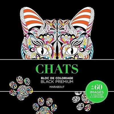 Notizbuch schwarz Premium Katzen