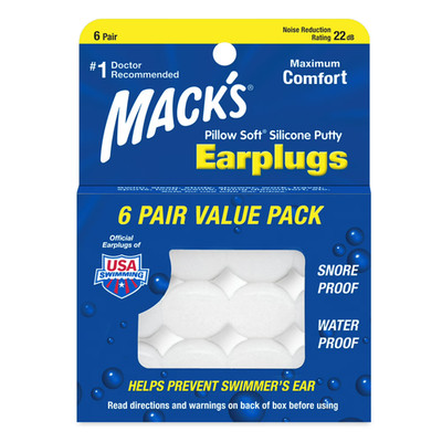Mack'S Pillow Soft Silicone Earplugs - 6 Pair, Value Pack   the Original Moldab
