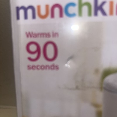 NIOB Munchkin Baby Bottle Warmer Ready Breast Milk & Formula Safe 90 Seconds