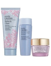 New 3 Pcs Estee Lauder Perfectly Clean Cleanser/Mask-infusion Resilience Eye