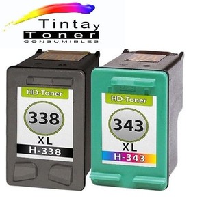 2 cartuchos de Tinta Compatibles Non-Oem XL HP 338 XL + HP 343 XL | eBay