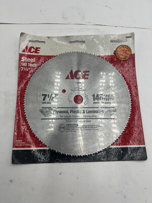 Ace 23583 Steel Saw Blade for Smooth Ripping and Crosscutting 7 1/4'' 140 Teeth