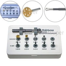 Complete Dental Jaw Bone Expansion Kit with Screws, Saw Disks, and Wrench