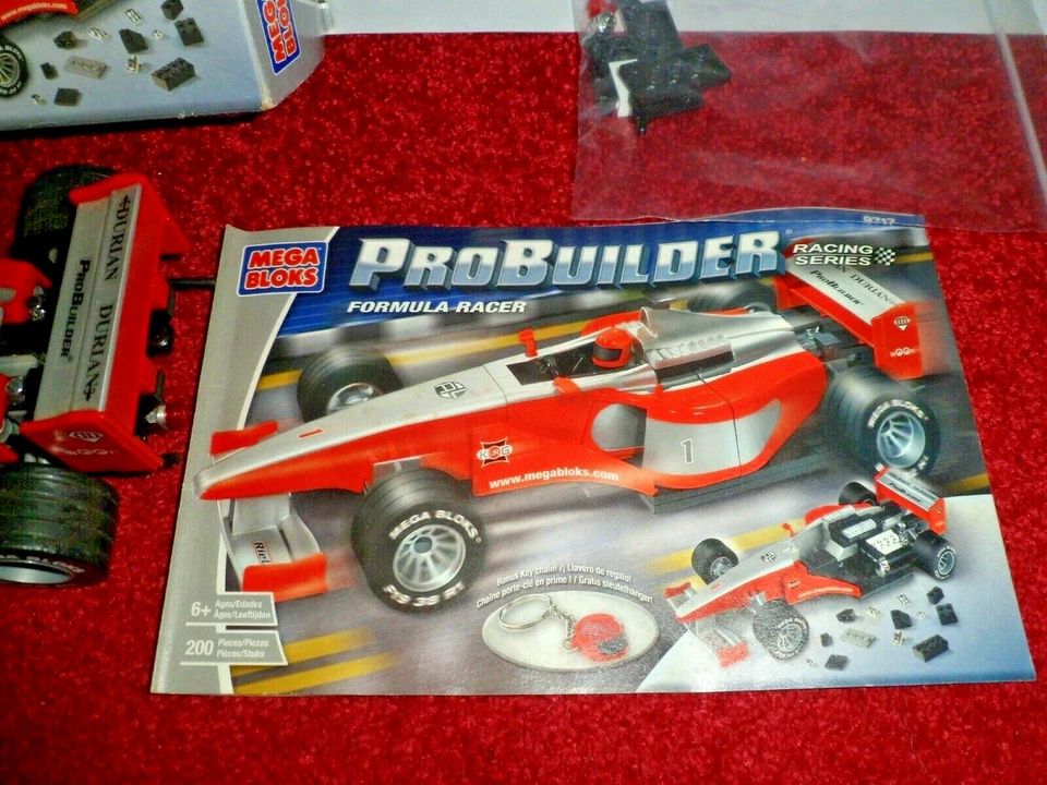 Rare, MEGA BLOKS PRO-BUILDER RACING SERIES FORMULA RACER, 9717, from 2003, 6+ - Image 3 of 4