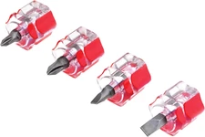W80004 4 Piece Mini Stubby Screwdriver Set (Phillips Sizes: #1 and #2, Slotted S