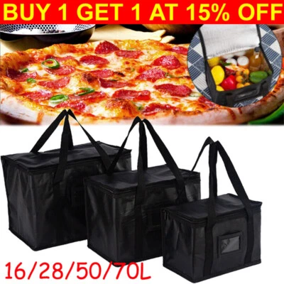 Large Food Delivery Insulated Bags Pizza Takeaway Thermal Warm Cold Bag Ruck Hot