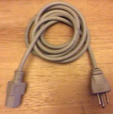 Computer / Printer Cable Cord - Three Prong-Gray