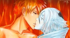 Anime ichiruki kuchiki rukia kurosaki ichigo bankai Stitched Gaming Mat Desk