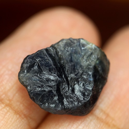 Astounding Certified 7.15ct Natural Blue Sapphire Madagascar Rough 14x11mm - Picture 4 of 10