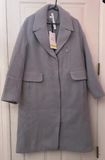 Nwt Lululemon Wool Long Coat Lgry Light Grey Sz 8