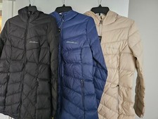 Eddie Bauer Hooded Coat Down Packable Puffer Mid Length Light Weight Women's