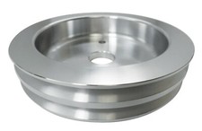 Aluminum Sb Chevy Crankshaft Crank 2 Groove Pulley Short Water Pump Swp Natural Aluminum Sb Chevy Crankshaft Crank 2 Groove Pulley Short Water Pump Swp Natural