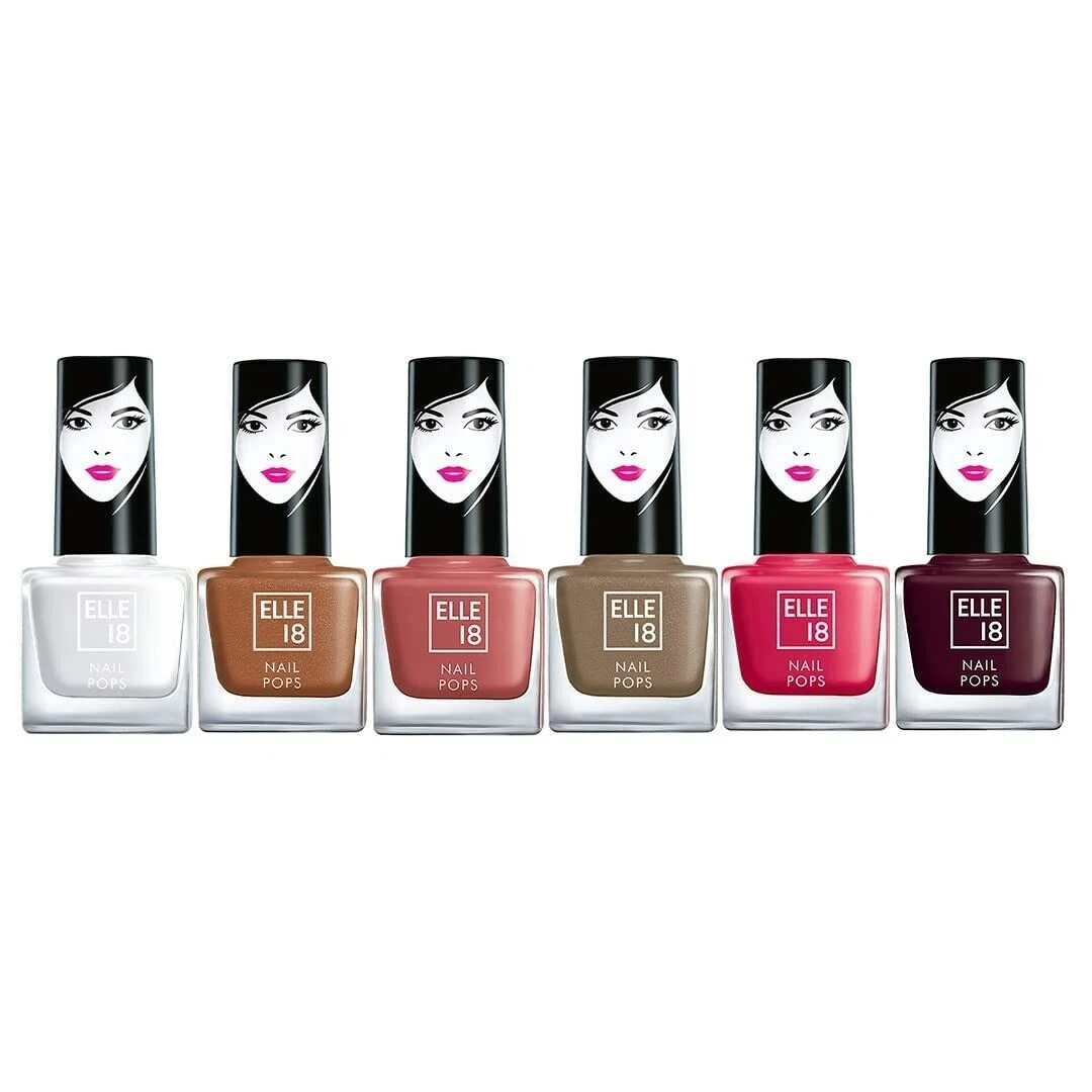 Elle18 Nail Polish Basics Kit With Free Shipping - (Pack of 6)