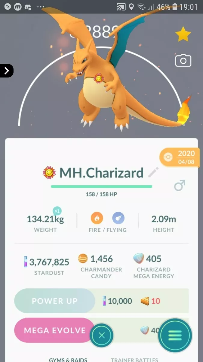 Shiny Charizard ( Two Charged Moves ) Pokemon Trade Go