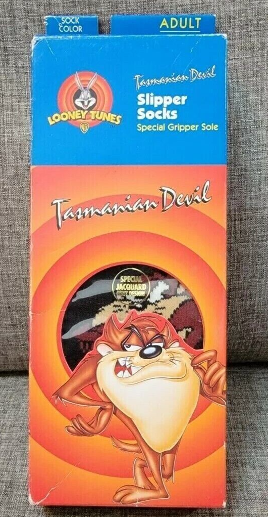 SAOLA Tazmanian Devil Taglia Unica Adulto Ciabatte Calzini Speciale Grip Suola STK FOTO Nuovo MF