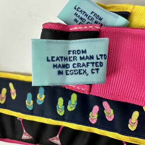 Lot Of 2 ELIZA B From Leather Man LTD Belts Flip Flops & Martini Design Sz M - Picture 6 of 6