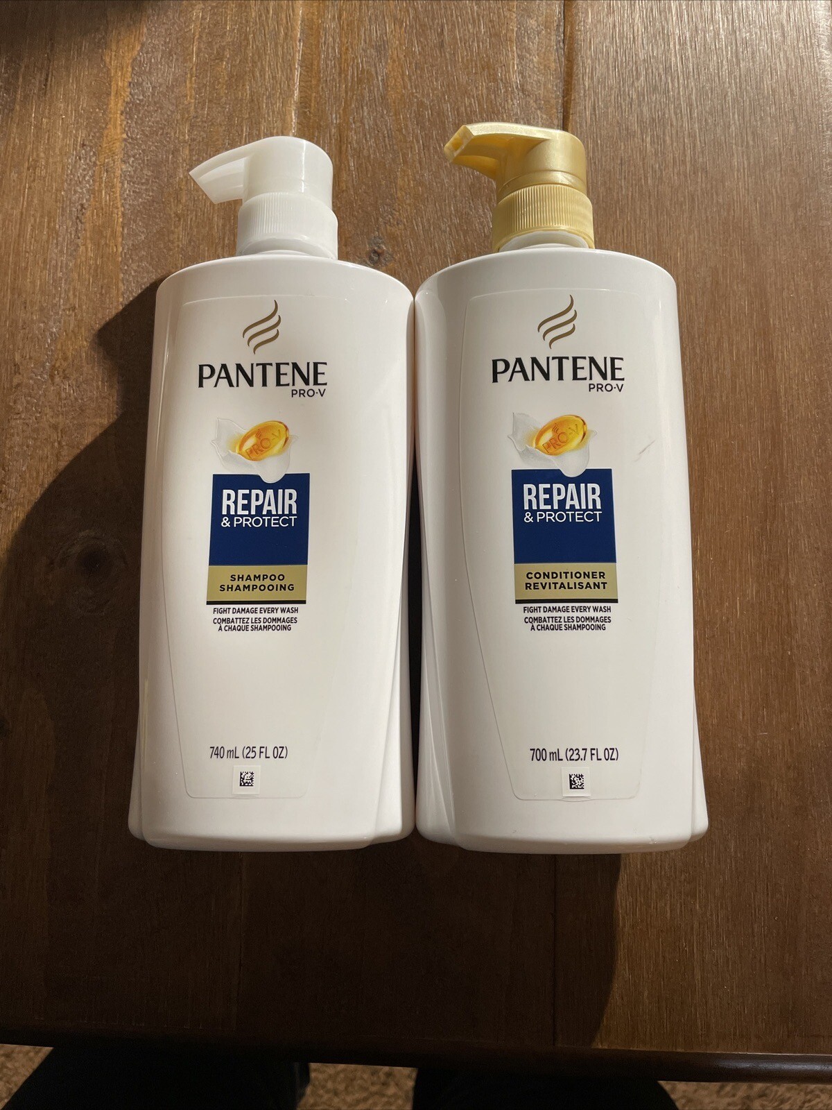 Acondicionador de reparación y protección 2 pantene Pro-V 23,7 oz y champú 25 oz bombas.