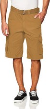 Men's Cargo Shorts Ripstop Fabric Belted Durable Outdoor Casual Wear 13.5 Inseam