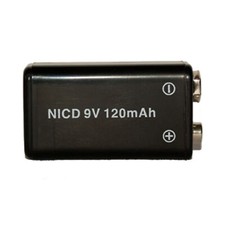 50-Pack 9 Volt NiCd Batteries 120 mAh 