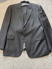 Kenneth Cole Mens 2-Piece Ready Flex Slim Fit Suit Charcoal Gray 46R 40W