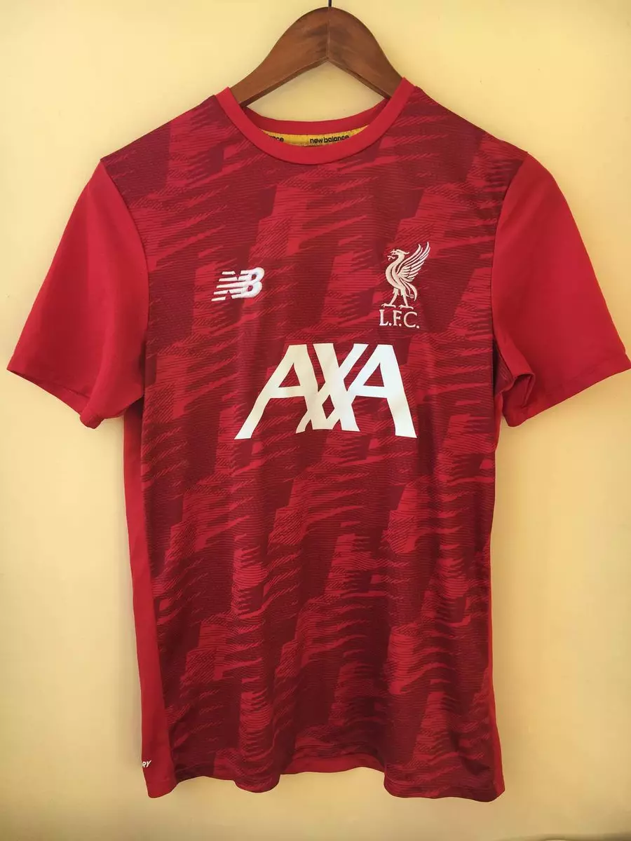 Liverpool New Balance football soccer jersey red AXA. Size S eBay