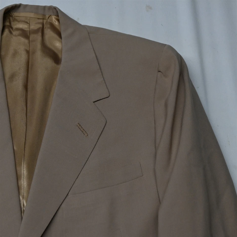 Blazer Traje Chaqueta Abrigo Deportivo Oxxford Clothes 44T 44L Beige Lana Caqui Para Hombre Foto 2 de 4