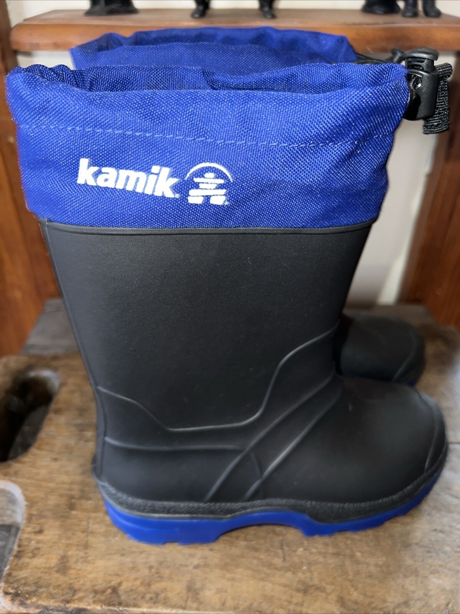 Kamik Unisex Size 13 Black Snow Boots Waterproof Insulated Boy Girl Kids  Winter