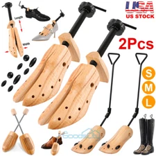 Wooden Boot Stretcher Adjustable Shoe Shaper Widener Expander Men Women US 4-13