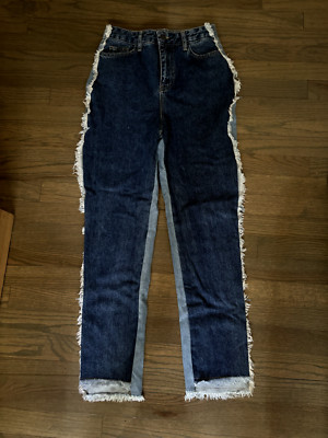 two toned ladies denim SIZE 0 (FITS LIKE SIZE 2) NEVER WORN!!!!!