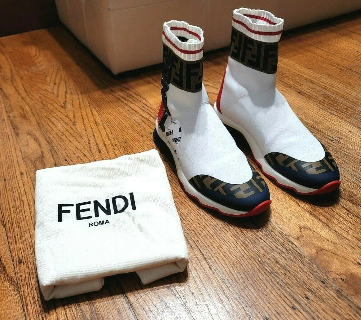 Fendi X Fendi Fila Cream Leather Mania Logo Low Top Sneakers Size 43 Fendi  | TLC