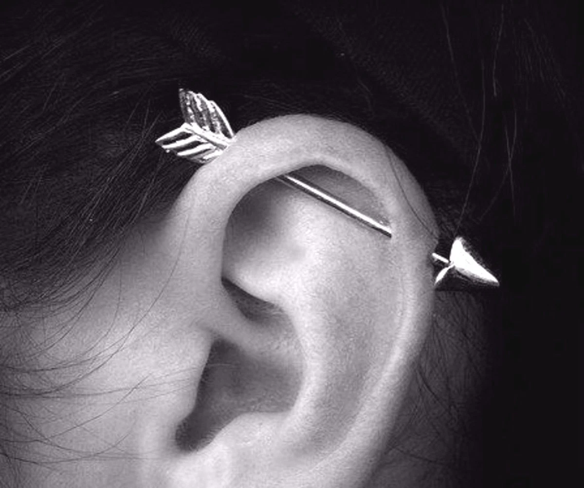 Industrial bar shop piercing male