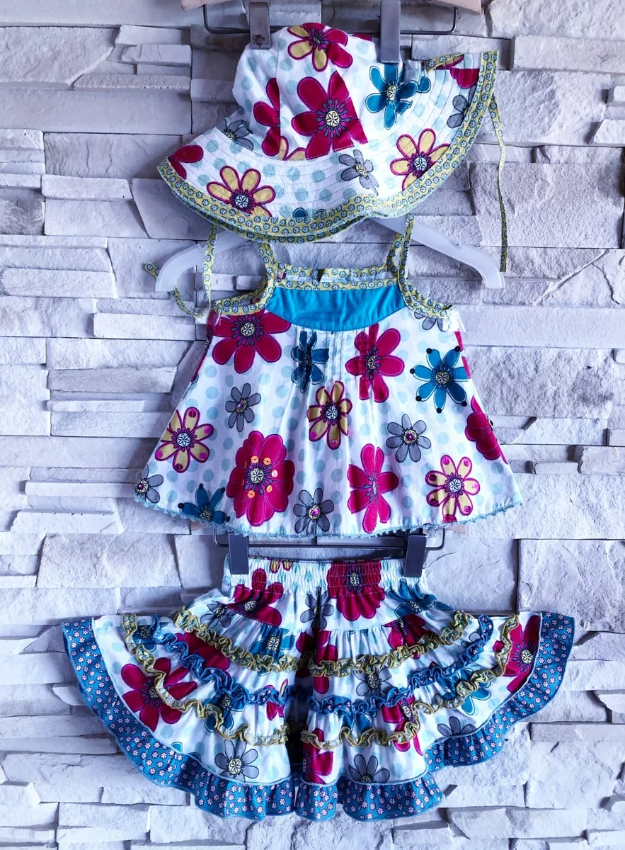 CATIMINI ENSEMBLE 3P B B FILLE IMPRIM FLEURS TONS LUMINEUX