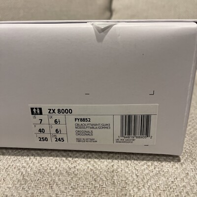 Adidas ZX 8000 x BAPE x Undefeated Black Camo 2020, US Men Size 7