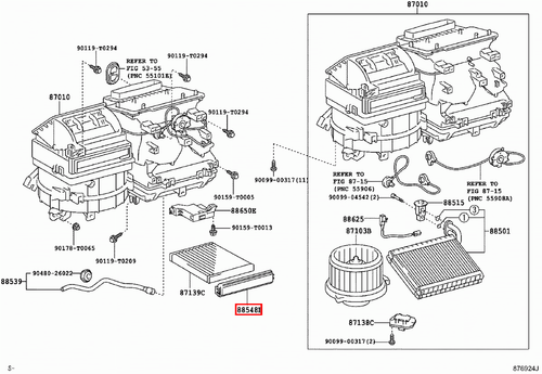 Genuine Hilux TGN10 KUN36 KUN35 KUN26 KUN25 AC A/C Pollen Cabin Air Filter Door - Picture 10 of 20