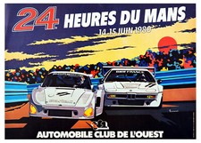 Original 24 Heures du Mans Porsche Poster (14 15 June 1980) Automobile Club West