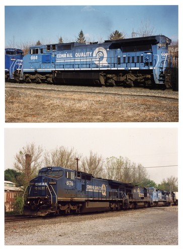 Lot of 8 Conrail Locomotive ORIGINAL 4 x 6 Color Photo Prints - Picture 3 of 4