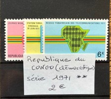TIMBRES REP DEM CONGO SERIE 1971 NEUFS ** MNH