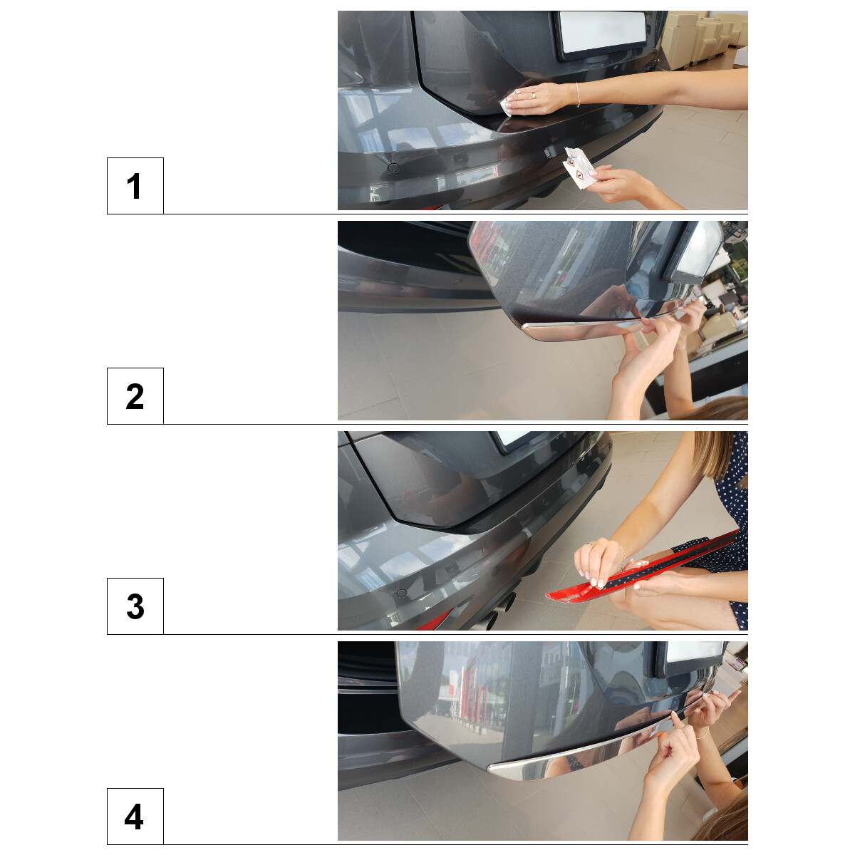 Protezione Paraurti Posteriore In Acciaio Inox Per Skoda Superb (2012-2022) – Antigraffio Per Bagagliaio