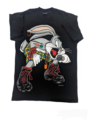 Vintage 1993 Looney Tunes Bugs Taz Coyote Hip-Hop/RAP T-Shirt Size