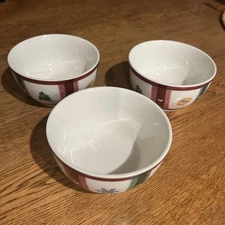 Pfaltzgraff "SNOW BEAR" Holiday China ~ Set of 3 ~ Soup / Cereal Bowls ~ 5 1/2"