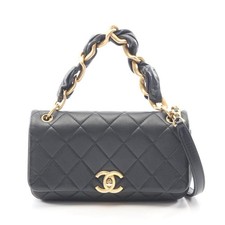 Chanel Matelasse Lambskin 2Way Shoulder Bag Women Blue One Size