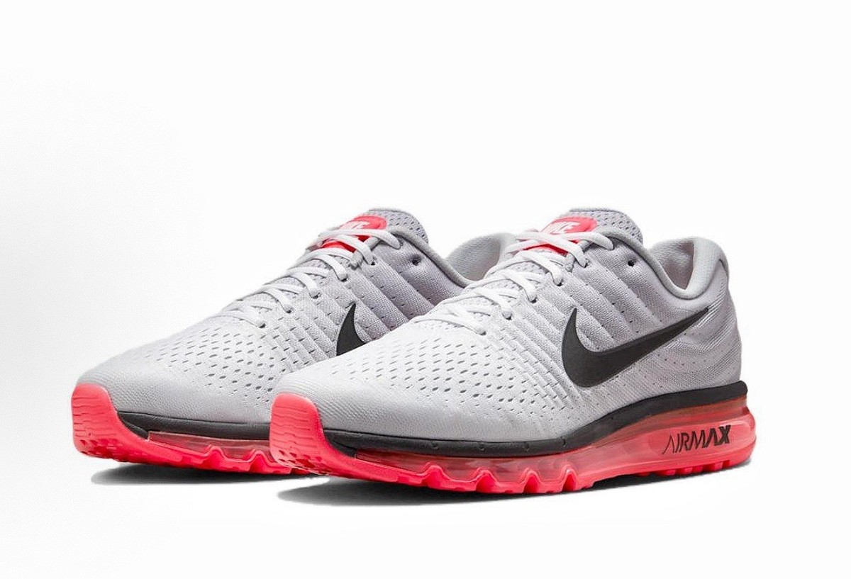Nike Air Max 2017 Running Shoes White Grey Pink 849559-106 Men's